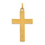 Sterling Silver Crucifix Cross Pendant with Jesus and Leaf Design for Men and Women