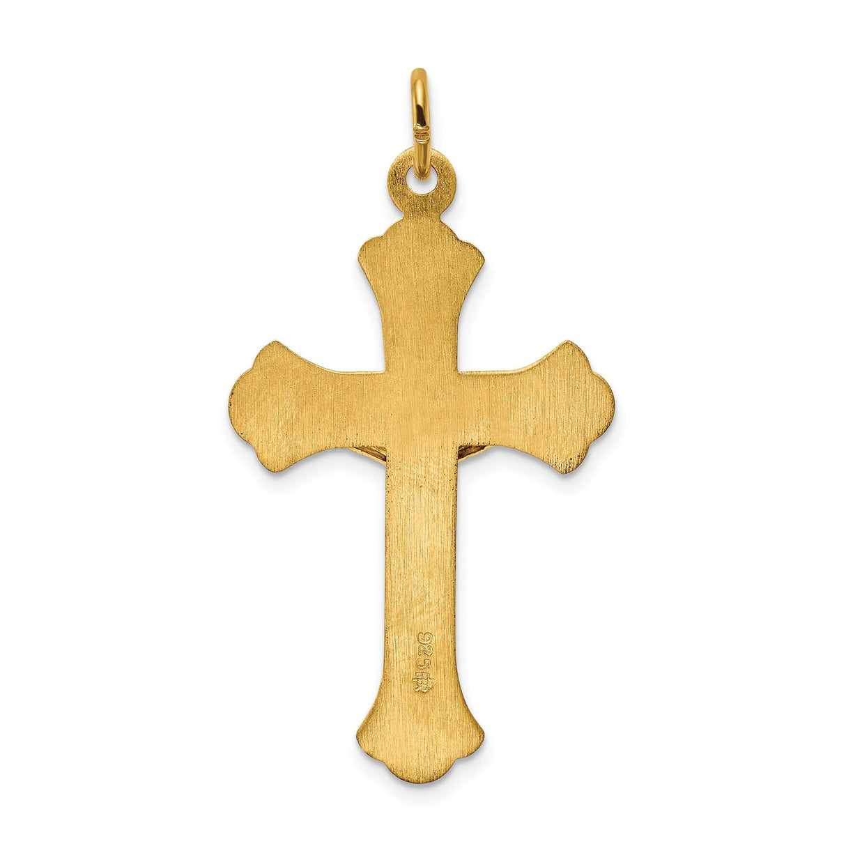Sterling Silver Crucifix Cross Pendant with INRI and Jesus Figure Religious Charm