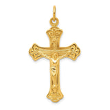 Sterling Silver Crucifix Cross Pendant with INRI and Jesus Figure Religious Charm