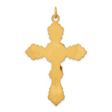 Sterling Silver Crucifix Cross Pendant with INRI Tag and Scrollwork Detail