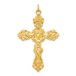 Sterling Silver Crucifix Cross Pendant with INRI Tag and Scrollwork Detail