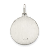 Sterling Silver Pendant with Infant Jesus Have Mercy on Us Design, Catholic Devotional Medal
