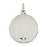 Sterling Silver Pendant, Divino Niño Jesús Yo Reinaré Religious Medallion, Catholic Christian Jewelry
