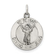Sterling Silver Pendant, Divino Niño Jesús Yo Reinaré Religious Medallion, Catholic Christian Jewelry