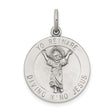 Sterling Silver Pendant, Divino Niño Jesus Catholic Medal with Yo Reinare Engraving