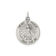 Sterling Silver Infant of Prague Medal Pendant with Detailed Jesus Image and Pray for Us Text
