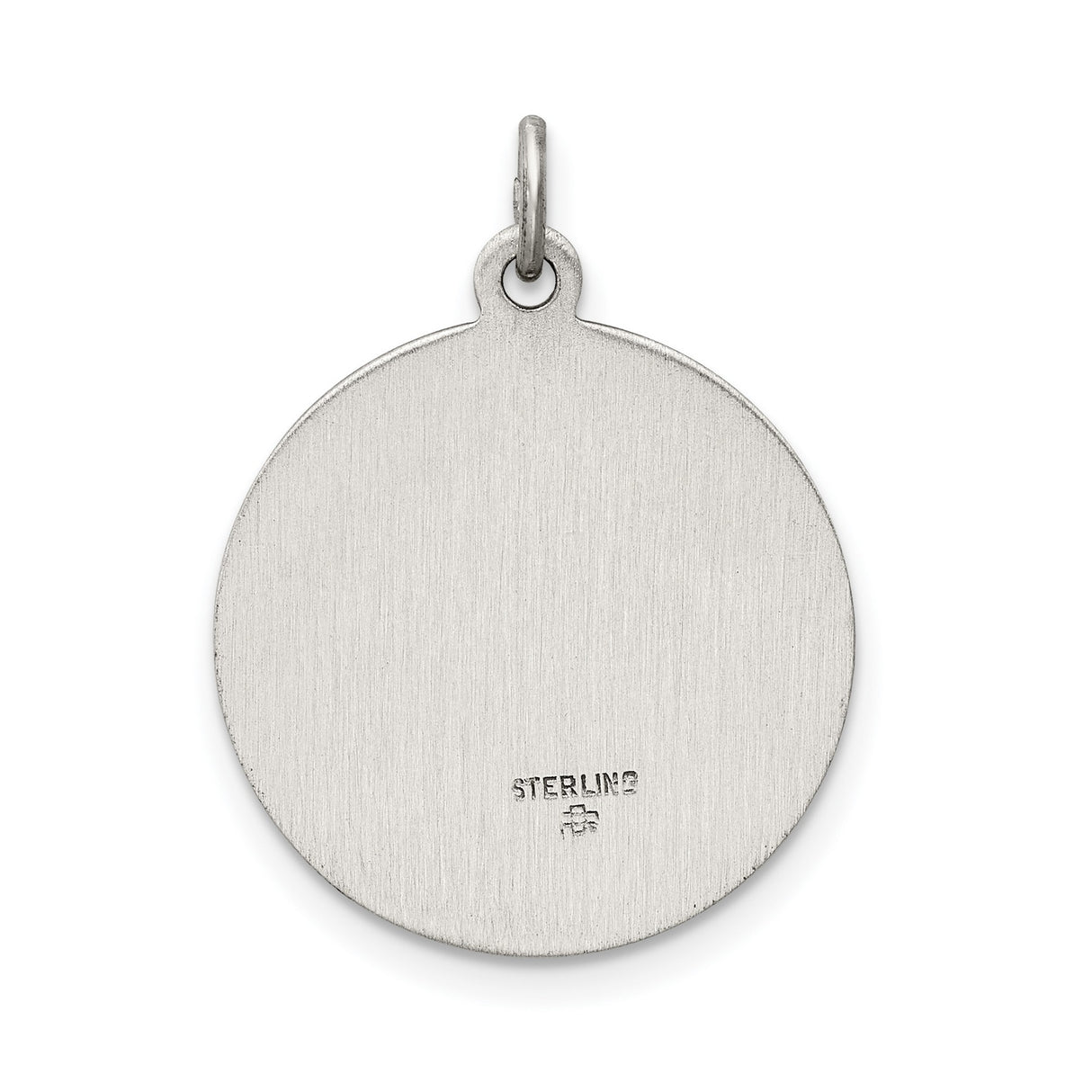 Sterling Silver Jesus Medal Pendant with Crown of Thorns, Christian Faith Devotional Jewelry