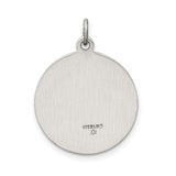 Sterling Silver Jesus Medal Pendant with Crown of Thorns, Christian Faith Devotional Jewelry