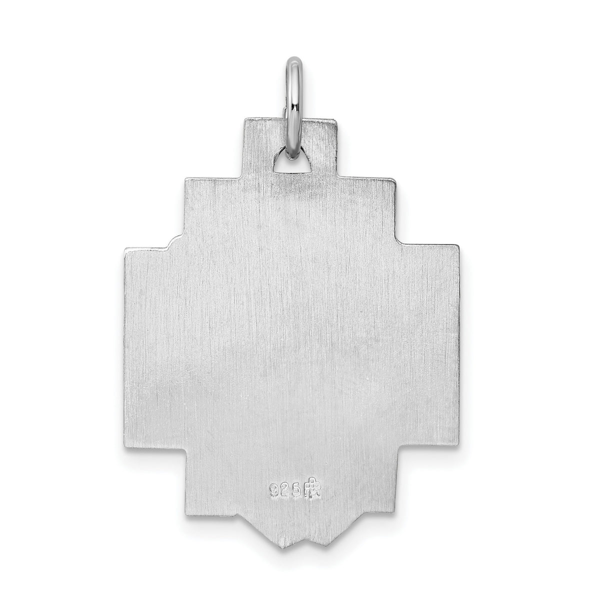 Sterling Silver Jesus Face Pendant with Crown of Thorns on Cross Background