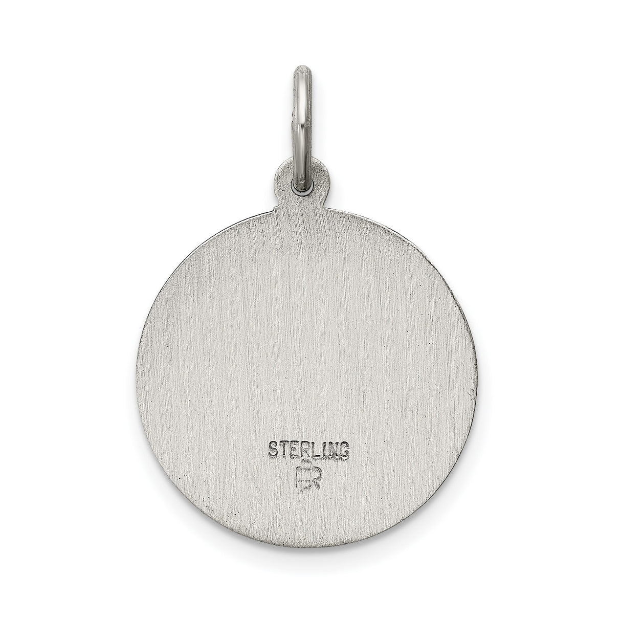 Sterling Silver Jesus Mercy Pendant with Crown of Thorns and Radiant Lines