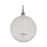 Sterling Silver Jesus Mercy Pendant with Crown of Thorns and Radiant Lines