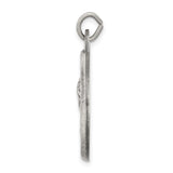 Sterling Silver Jesus Christ Pendant with Crown of Thorns and Radiant Background