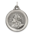 Sterling Silver Jesus Christ Pendant with Crown of Thorns and Radiant Background