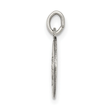 Sterling Silver Miraculous Medal Pendant Featuring Virgin Mary and Inscription