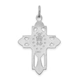 Sterling Silver Cross Pendant with Virgin Mary Medal and Blue Enamel , Religious Design for Men and Women