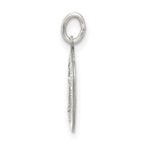 Sterling Silver Miraculous Medal Pendant with Virgin Mary and Catholic Inscription