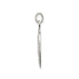 Sterling Silver Miraculous Medal Pendant with Virgin Mary Inscription, Catholic Religious Charm