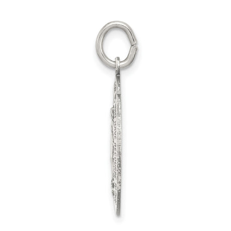 Sterling Silver Miraculous Medal Pendant Featuring Virgin Mary and O Mary Conceived Inscription