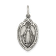 Sterling Silver Miraculous Medal Pendant Featuring Virgin Mary and O Mary Conceived Inscription