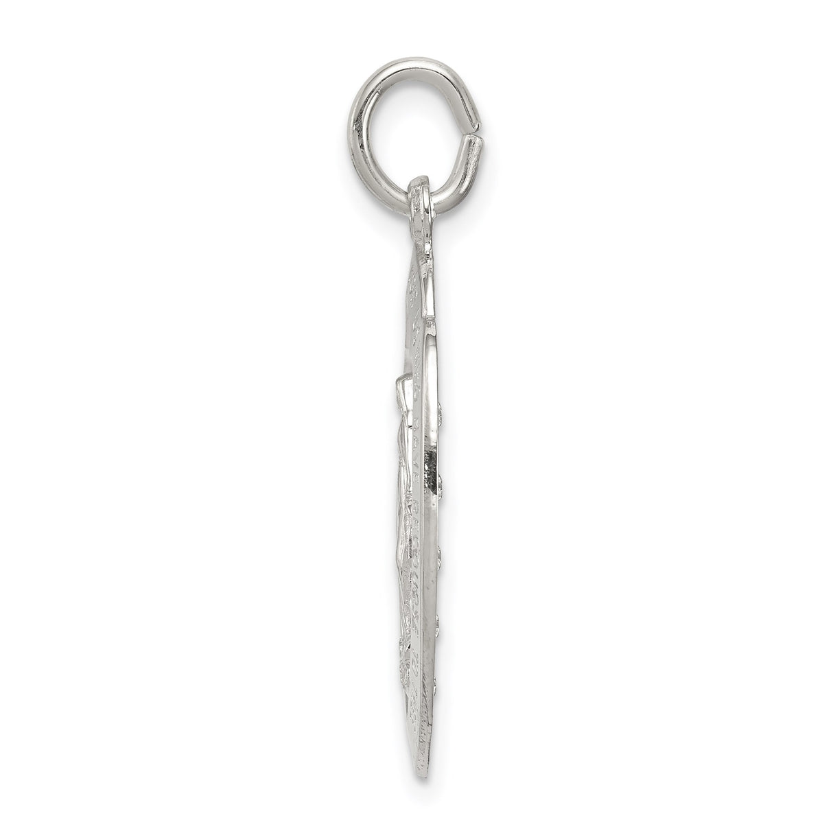 Sterling Silver Miraculous Medal Pendant Featuring Virgin Mary and 1830 Inscription