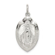 Sterling Silver Miraculous Medal Pendant Featuring Virgin Mary and 1830 Inscription