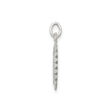 Sterling Silver Miraculous Medal Pendant, Virgin Mary Scalloped Oval with 1830 Inscription