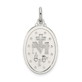 Miraculous Medal Charm Pendant in Real 925 Sterling Silver