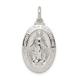 Miraculous Medal Charm Pendant in Real 925 Sterling Silver