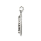 Sterling Silver Miraculous Medal Pendant with Virgin Mary and Radiant Rays