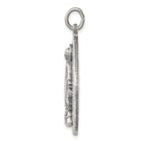 Sterling Silver Miraculous Medal Pendant with Virgin Mary and 1830 Inscription