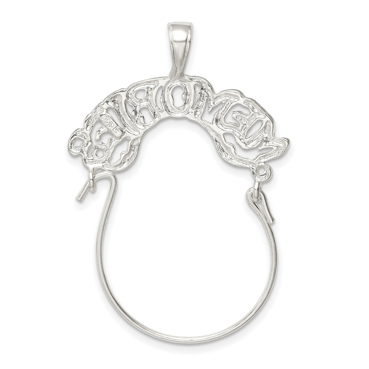Sterling Silver Remembrance Pendant with Hands Holding Memories Charm, Memorial Jewelry for Women