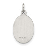Pray For Us Our Lady of Guadalupe Oval Charm Pendant in Real 925 Sterling Silver