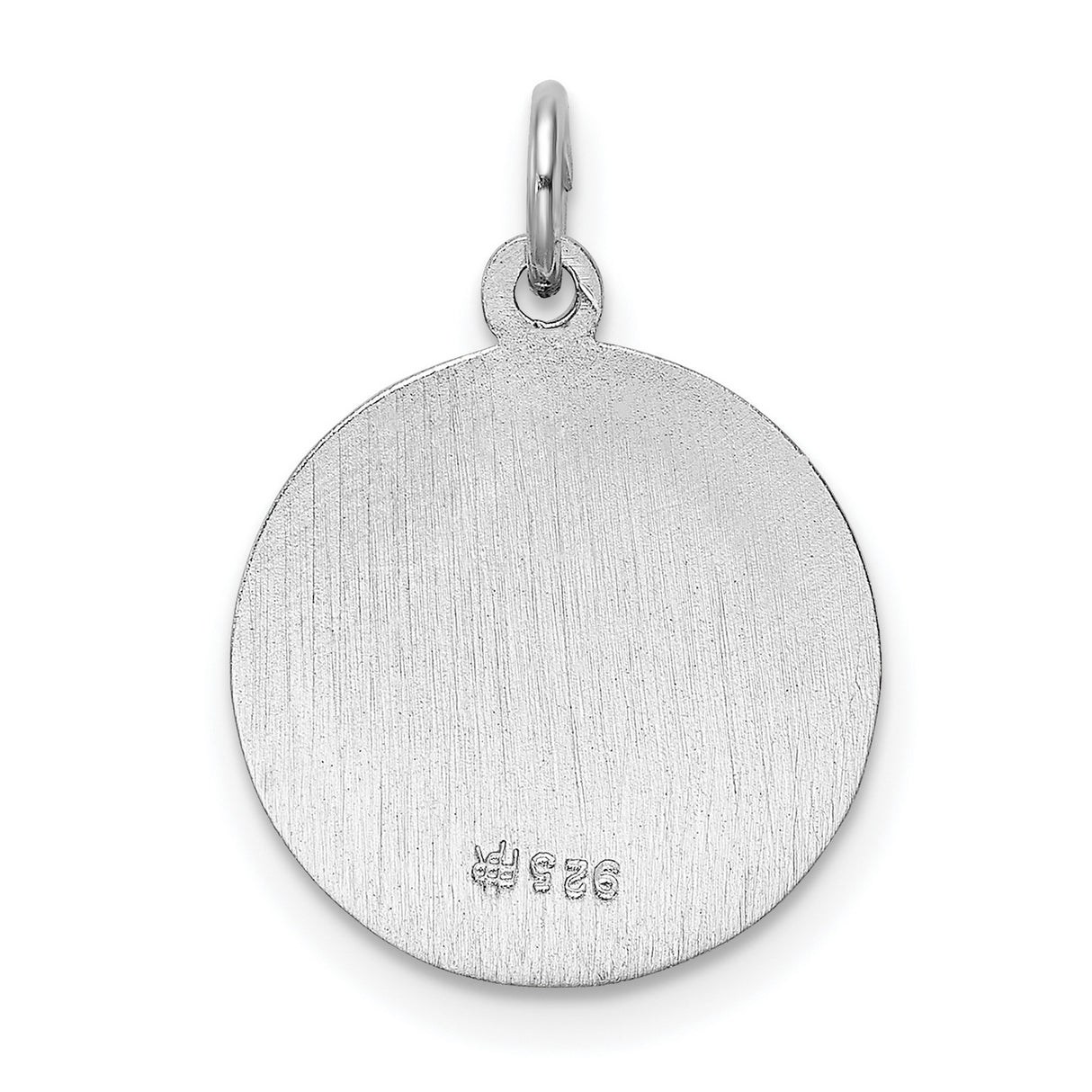 Round Our Lady of Guadalupe Pray For Us Charm Pendant in Real 925 Sterling Silver