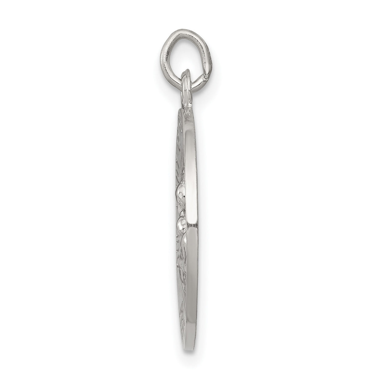 Sterling Silver Medal Pendant Featuring Our Lady of Perpetual Help and Pray for Us Inscription