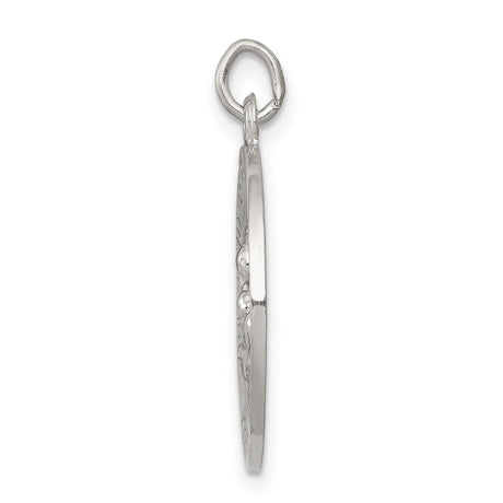 Sterling Silver Medal Pendant Featuring Our Lady of Perpetual Help and Pray for Us Inscription