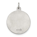 Sterling Silver Medal Pendant Featuring Our Lady of Perpetual Help and Pray for Us Inscription