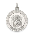 Sterling Silver Medal Pendant Featuring Our Lady of Perpetual Help and Pray for Us Inscription