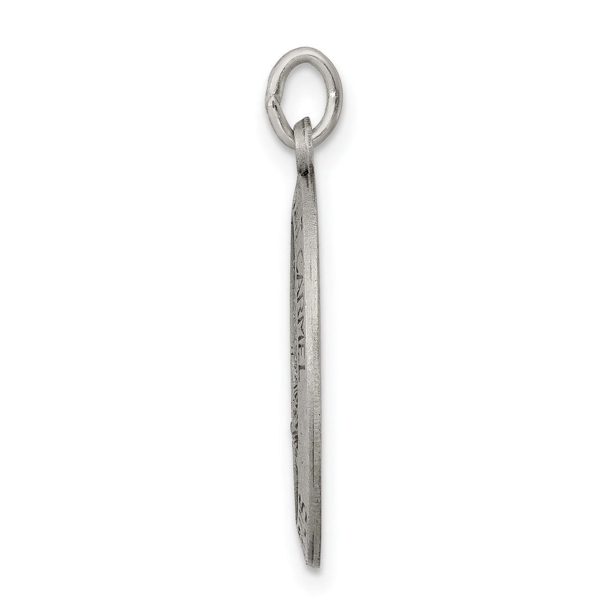 Sterling Silver Our Lady of Mount Carmel Medal Pendant, Catholic Devotional Jewelry for Women