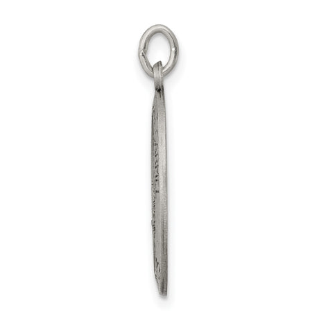 Sterling Silver Our Lady of Mount Carmel Medal Pendant, Catholic Devotional Jewelry for Women