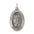 Sterling Silver Our Lady of Mount Carmel Medal Pendant, Catholic Devotional Jewelry for Women