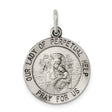 Sterling Silver Virgin Mary Pendant, Our Lady of Perpetual Help Medal with Pray for Us Inscription