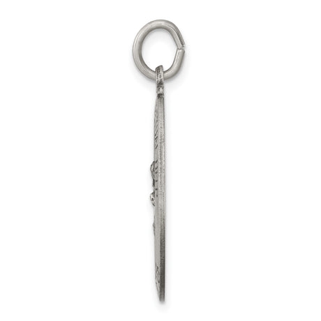 Sterling Silver Pendant Featuring Our Lady of Perpetual Help and Prayer Inscription