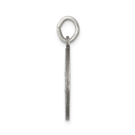Sterling Silver Pendant Featuring Our Lady of Fatima and Pray for Us Catholic Medal