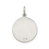 Sterling Silver Pendant Featuring Our Lady of Fatima and Pray for Us Catholic Medal