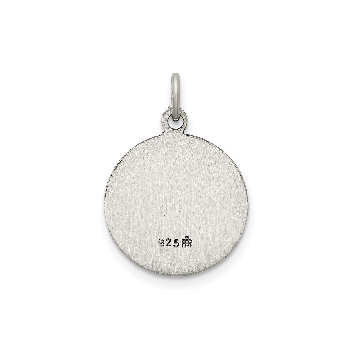 Sterling Silver Medal Pendant, Our Lady of Fatima with Rays and Prayer Text, Catholic Religious Charm