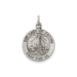 Sterling Silver Medal Pendant, Our Lady of Fatima with Rays and Prayer Text, Catholic Religious Charm