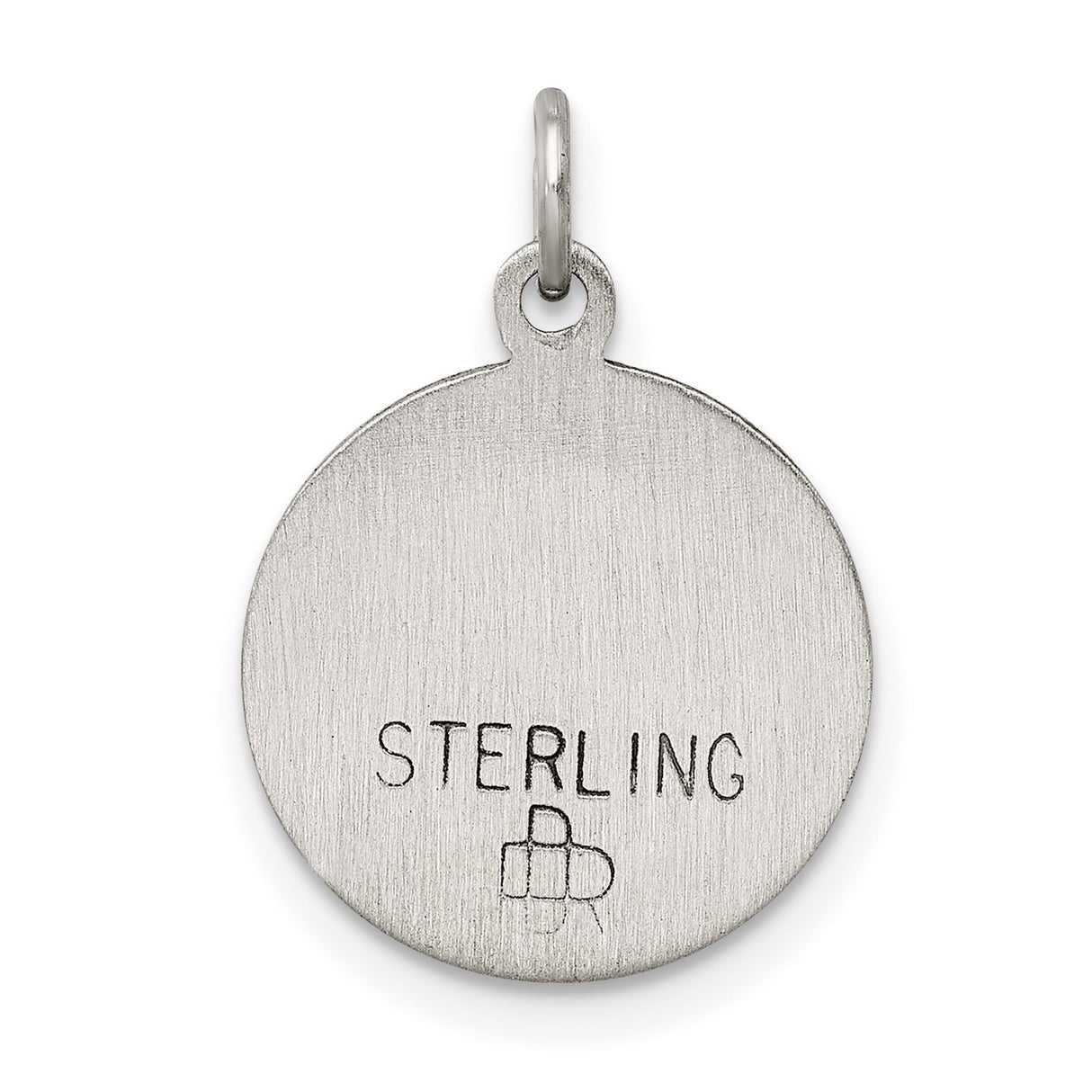 Sterling Silver Our Lady of Sorrows Pendant with Virgin Mary Profile Catholic Medal for Women