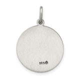 Sterling Silver Our Lady of Lourdes Pendant, Catholic Medal with Pray for Us Inscription
