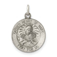 Sterling Silver Sacred Heart of Mary Pendant with Virgin Mary and Pierced Heart