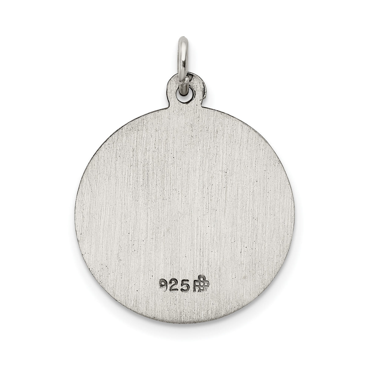 Sterling Silver Our Lady Assumption Pendant with Prayer Inscription , Catholic Religious Medal